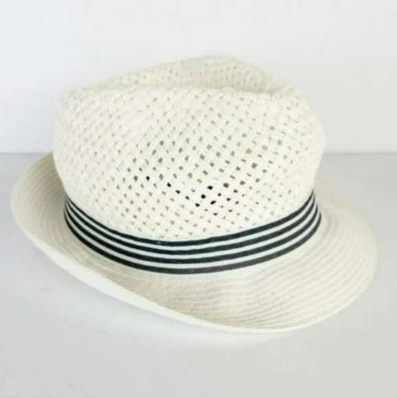 INC International Concepts Open-Braid Fedora -White - Picture 2 of 3